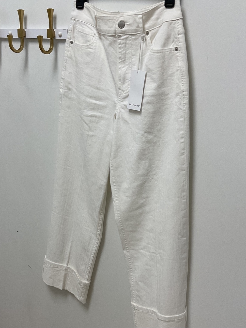 Dear John Holly White High-Rise Wide-Leg Women’s Shorts